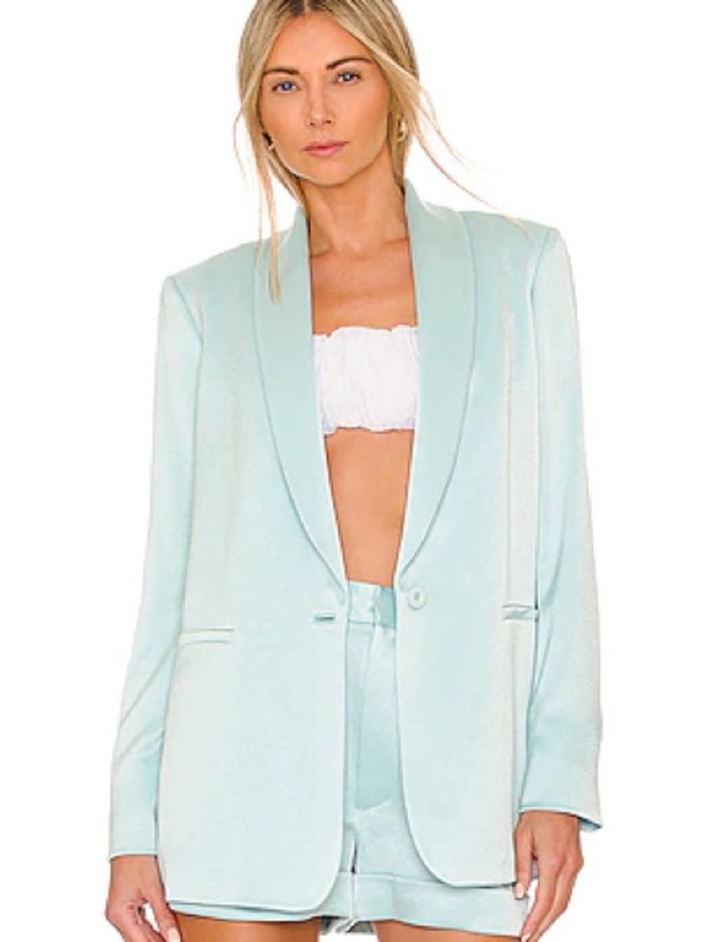 Alice + Olivia Yuriko Blazer in Powder Blue Size 10